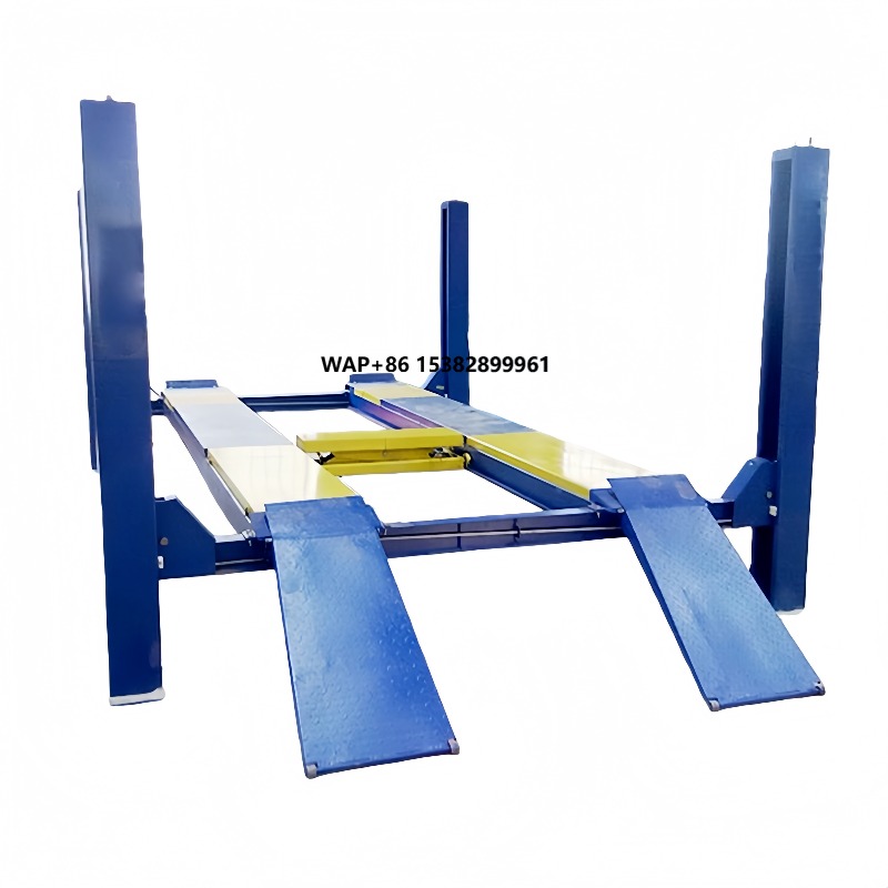 Car Lift - 車両アライメントマシン 3Dホイールアライメントリフトプラットフォームコンビネーション 四柱式四気筒油圧電動リフト 10トン積載