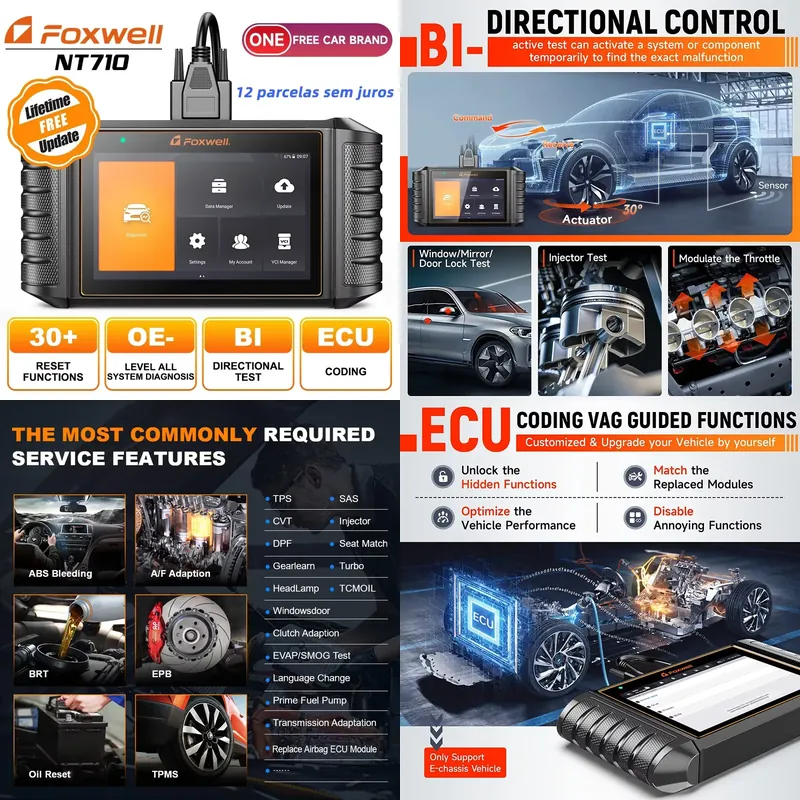 FOXWELL NT710 OBD2 車載診断ツール。全シス - Car Diagnostic Tool のレビューと価格
