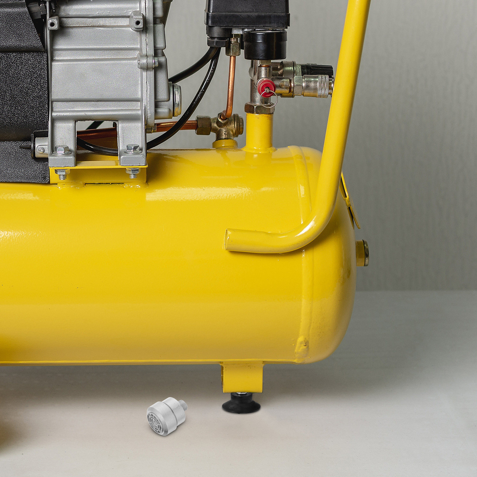 1/4インチのオイルレスエアコンプレッサー用、金属製のマフラ - Oil Filter のレビューと価格