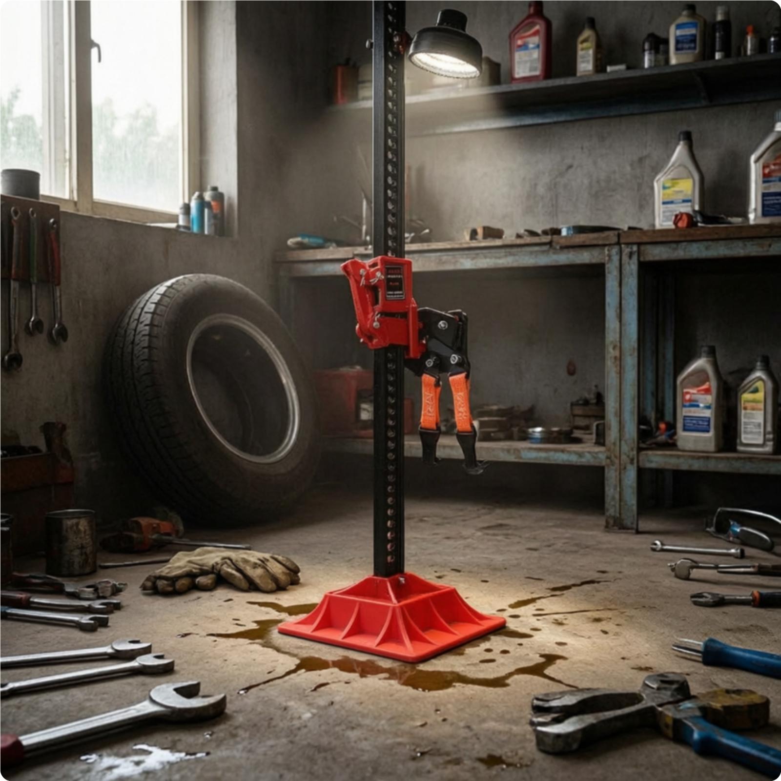 床用ジャッキ用、頑丈な昇降サポート、滑り止め加工を施した赤い - Car Lift のレビューと価格