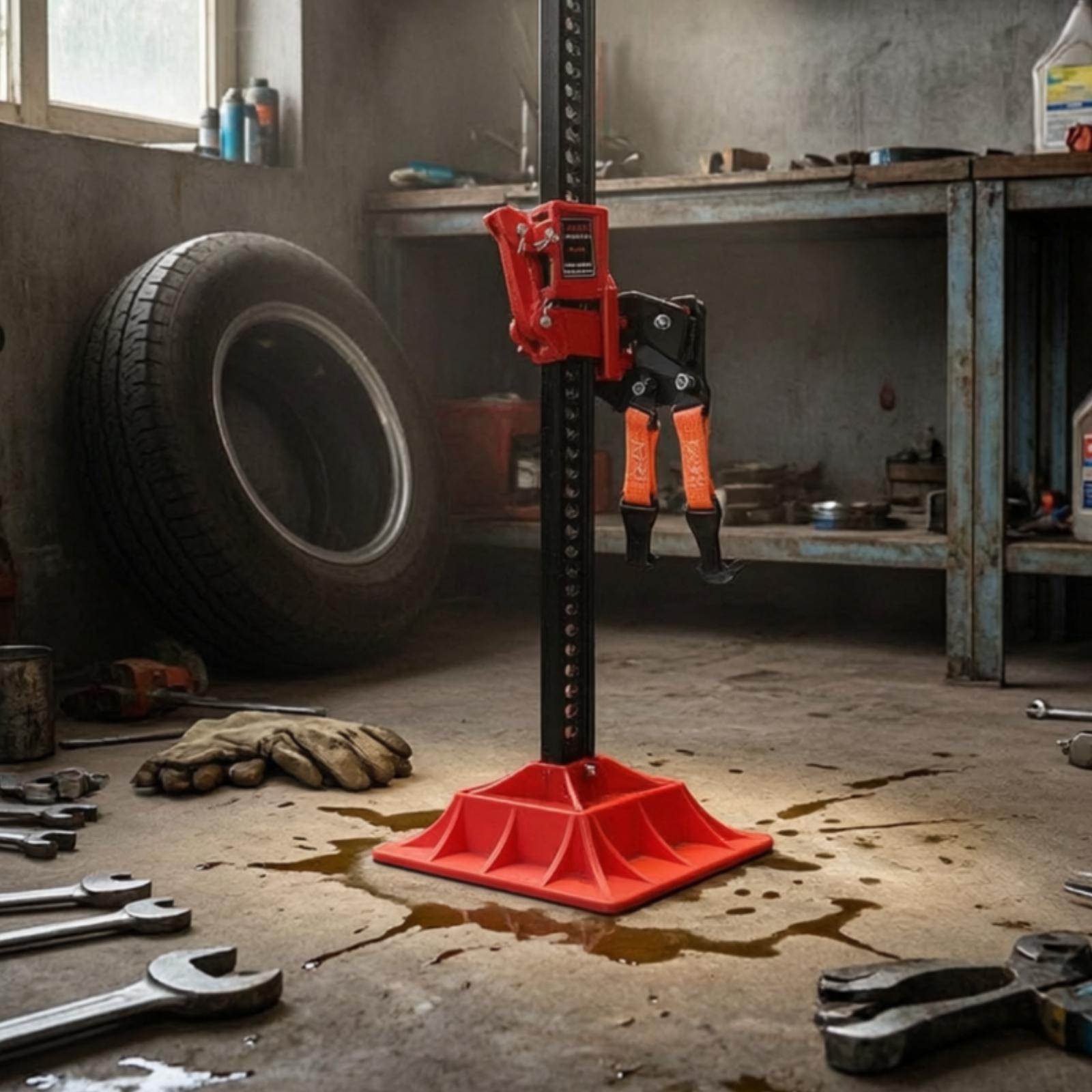 床用ジャッキ用、頑丈な昇降サポート、滑り止め加工を施した赤い - Car Lift のレビューと価格